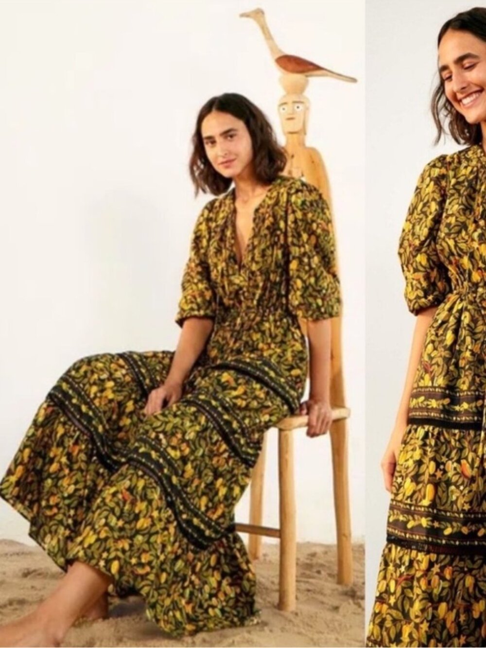 Farm Rio Star Fruits Maxi Dress Size Extra Small EEUC Worn Once!